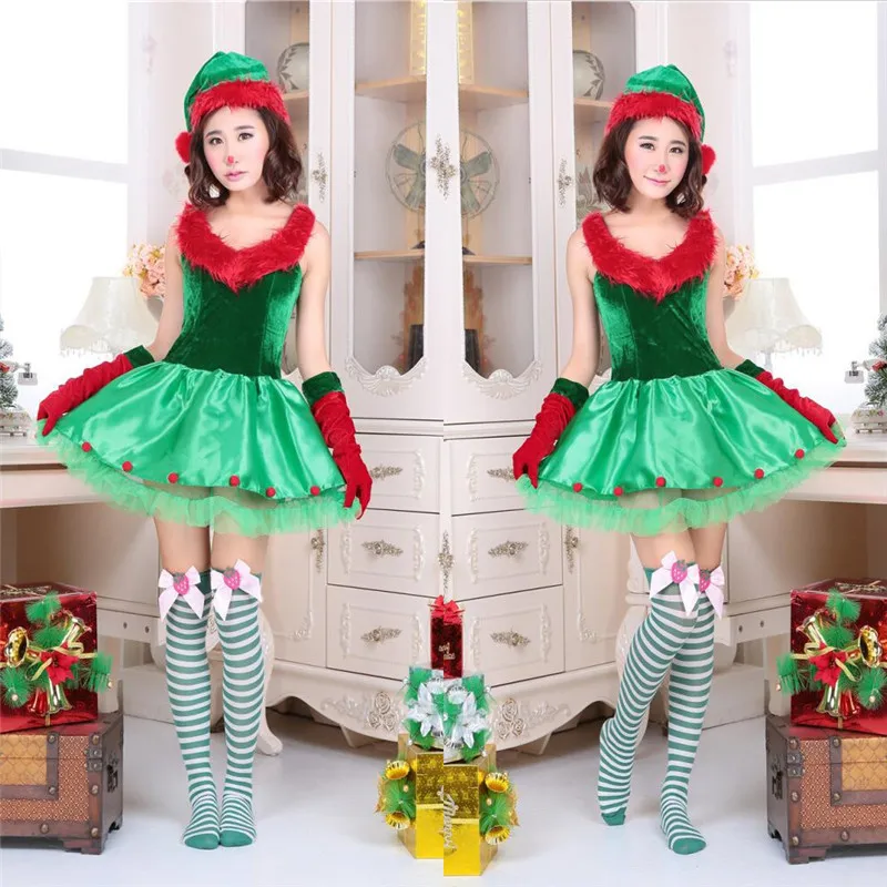 Cosplay&ware Adult Women Christmas Dress Xmas Tree Deer Snowman Sexy Lolita Red Green Party Cosplay Halloween Costumes -Cosplayware Store HTB1R2F5nSzqK1RjSZFpq6ykSXXaG.jpg