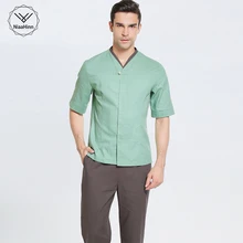 Мужская униформа для сотрудниц спа-салонов Новые поступления инженер Топы Брюки, 2 предмета набор Повседневная обувь Красота одежда модные Голубые ботинки