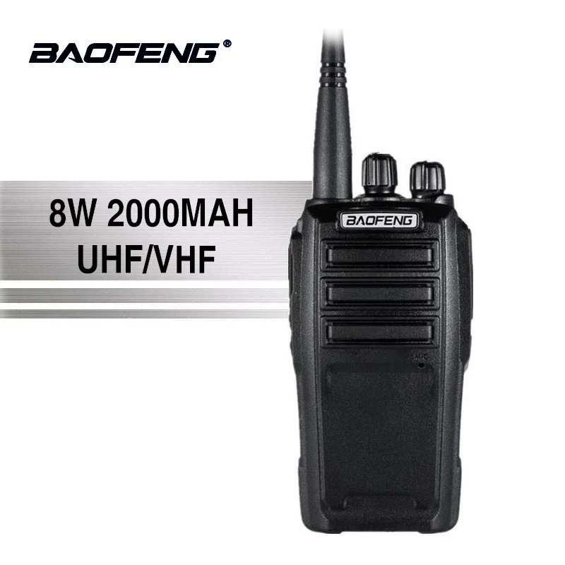 baratas Baofeng UV 6 New Arrival 8 w 128 Canais Walkie Talkie De Alta Potência UHF Longa Espera VHF Dual Band Dois way Radio Woki Toki 50 km