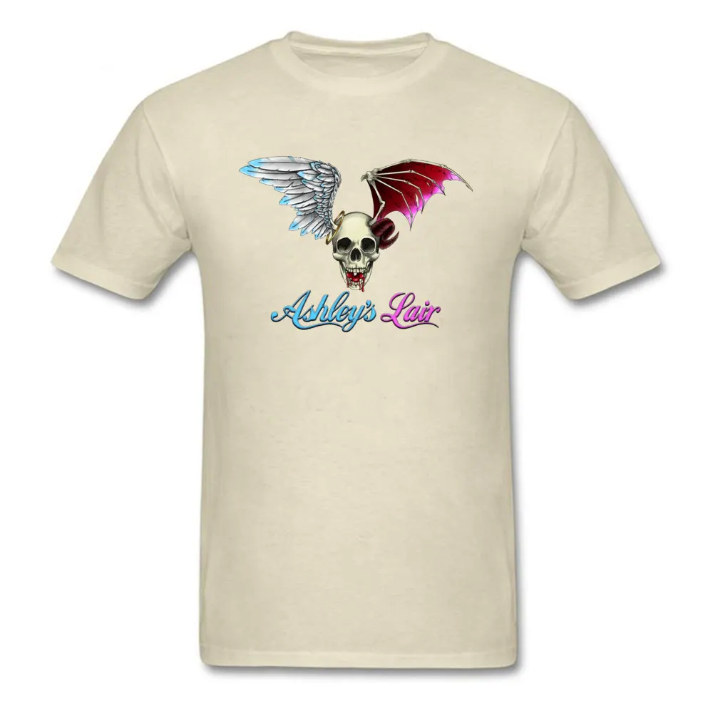 T Shirt Ashleys Lair New Logo Summer Fall Short Sleeve Pure Cotton Round Neck Mens T Shirt Fitness Tight T-shirts Funny Ashleys Lair New Logo beige