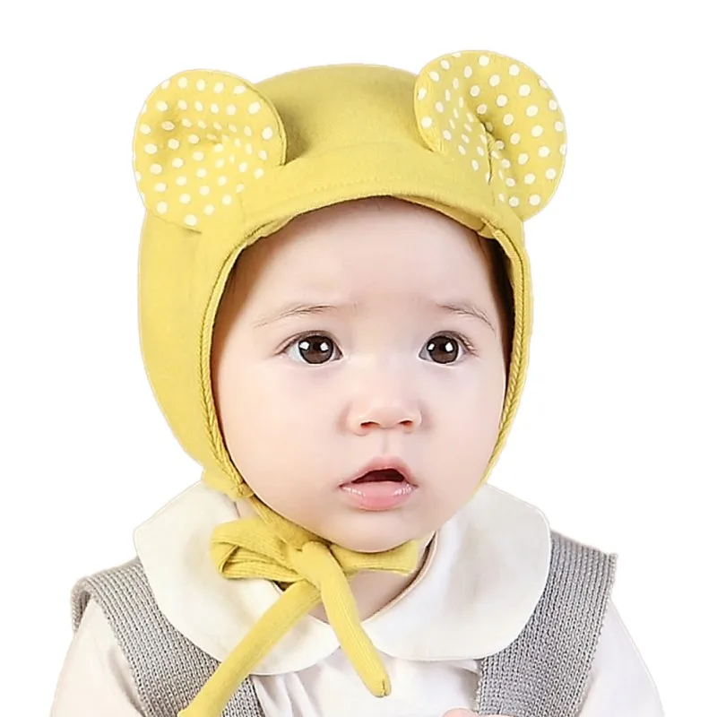 Baby Hats For Girls Boys Cute Dot Ears Baby Accessories Newborn