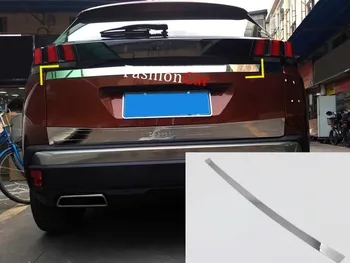 

Fit for Peugeot 3008/GT 2016 2017 2018 2019 Car Accessories Steel Chrome Car Rear Trunk Lid Molding Cover Trim 1pcs