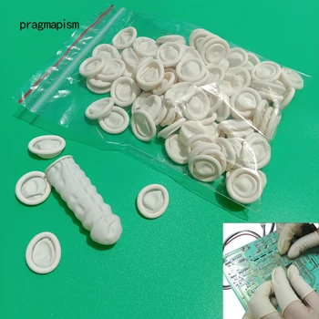 

1000 pcs Nail Art latex rubber finger cots protector gloves white