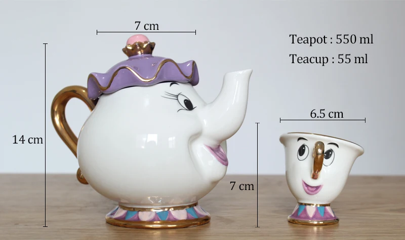 Классический мультфильм красота и чудовище чайный горшок кружка Mrs Potts Chip Cup Набор