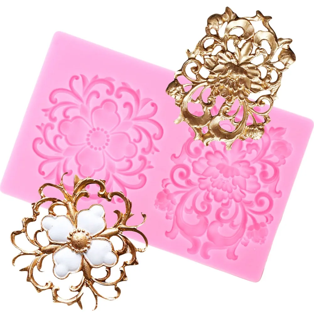 

DIY Sugar Craft Cake Vintage Relief Border Silicone Mold Chocolate Fondant Mold Resin Clay Cake Decorating Tools Gum Paste Mold