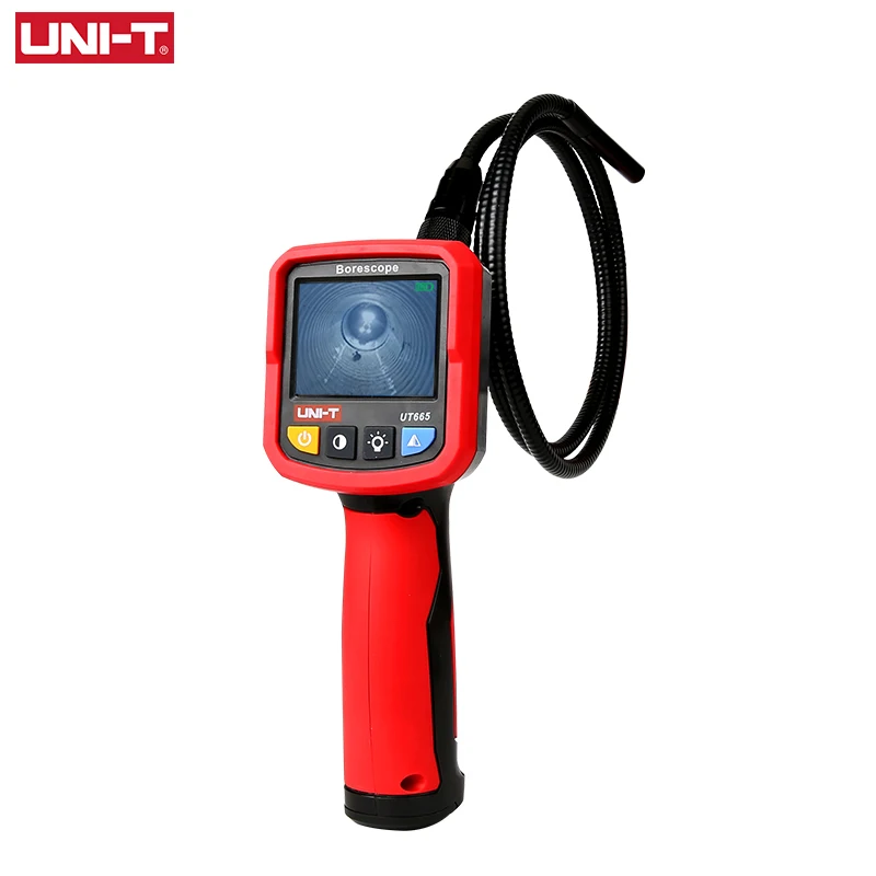 UNI-T UT665 Industrial Snake Borescope Professional Handheld 2.4 Inch Endoscope IP67 Waterproof Vedio Inspection Camera inspection camera mini endoscope camera