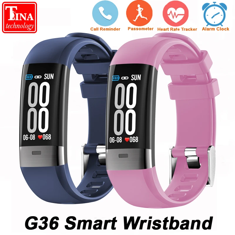 

G36 Smart Bracelet Fitness Tracker ECG PPG Heart Rate Blood Pressure Color Screen Smart Band Sleep Monitor Multisport Wristband