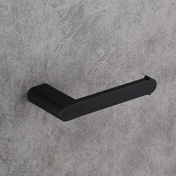 

Matte Black Toilet Paper Holder Wall Mount Tissue Roll Hanger Stainless Steel Bathroom Accessories