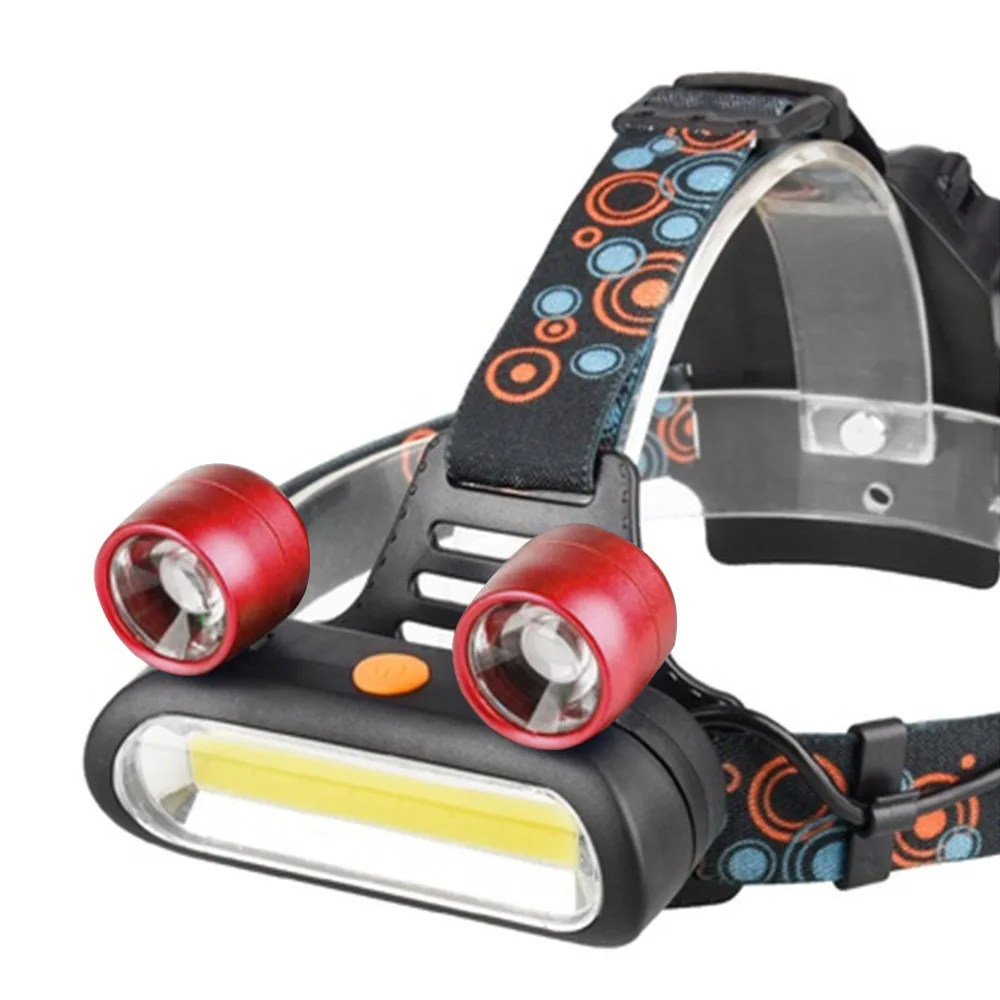 

Mini 15000LM LED Headlight 4-Mode USB Rechargeable Headlamp Camping Flashlight Hunting Frontal Head Torch by Battery