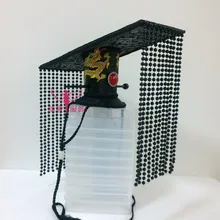 Золотой Черный 4 вида конструкций большой мужской костюм аксессуар для волос кусок занавес из бус шапка императора династии Хан императора волос тиары