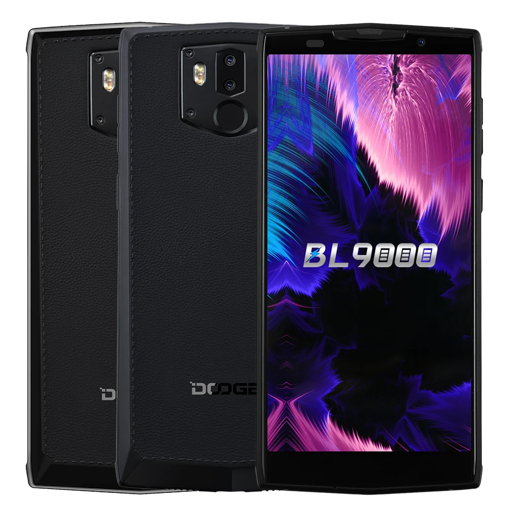 DOOGEE BL9000 смартфон 6 ГБ 64 Гб Helio P23 Восьмиядерный 5V5A флэш-зарядка 9000 мАч Беспроводная зарядка 5,9" FHD+ Android 8,1