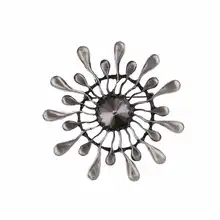 Винтаж подсолнечника брошь булавки кристалл стеклянные броши безопасности штифты корсажа для выпускного вечера Женская брошь одежда Jewelry аксессуары для шарфа