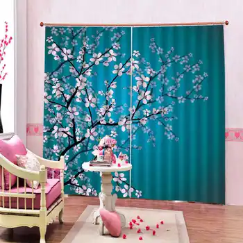 

3d Curtain Window Promotion Romantic Warm and Lovely Flower Customize Your Favorite Practical Curtains