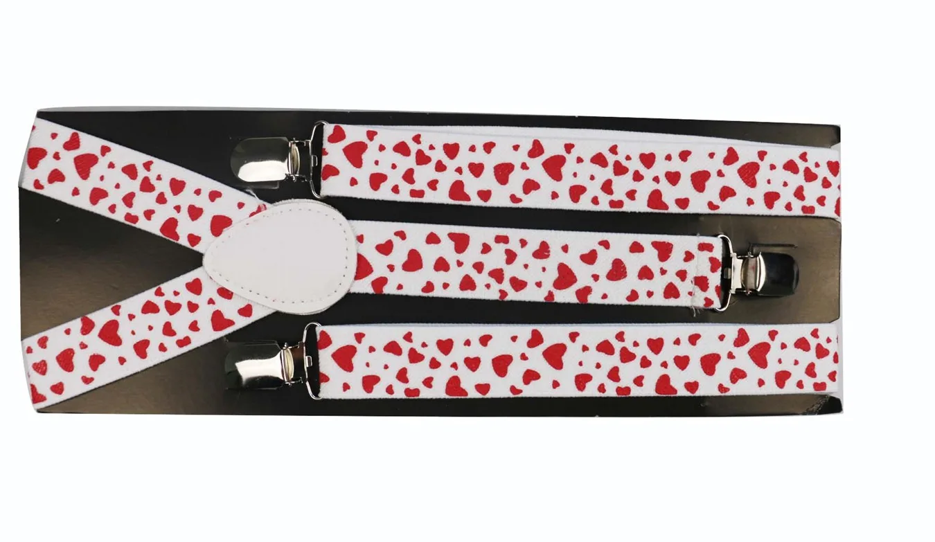 Новая мода красный любящее сердце подвесной зажим на подтяжках для женщин эластичные y-образные подтяжки