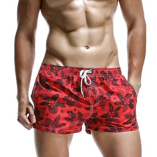 Brand Men Board Beach Shorts Swimwear Bathing Shorts Beachwear Quick Dry Summer Man Bermudas Swimsuit Borardshorts Sportswear - Цвет: 4 leaves