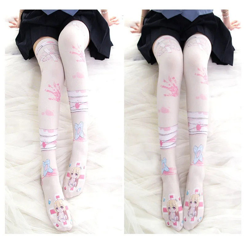 High Elasticity Girl Cotton Knee High Socks Uniform Red Umbrella Women Tube Socks High Elasticity Girl Cotton Knee High Socks Uniform Red Umbrella Women Tube Socks
