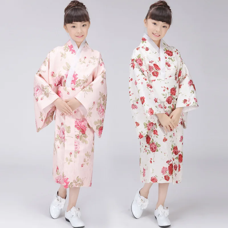Дизайн девушка Япония традиции одежда Японии кимоно юката Японский древний костюм дети юката одежда для сцены