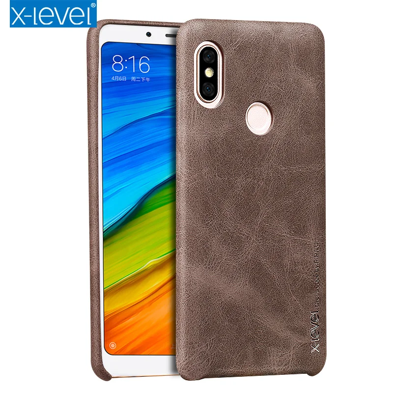 X-крышка с уровнем чехол для Xiaomi Redmi Note 6 Pro Note5 Ретро Винтаж X уровень матовая кожа задняя защитная оболочка