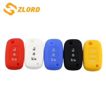 

Zlord 3 Buttons Silicone Car Key Case Cover Fit for LADA Priora Sedan Sport Kalina Granta Vesta X-Ray XRay Remote Key Shell Fob