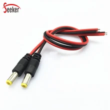 5.5×2.1 MM Jack DC Cabo Macho DC Cabo De Extensão de Energia Cabo De Alimentação para Cctv LED tiras 10 pçs/lote