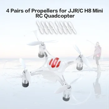 

4 Pairs of Original Drone Propeller Parts Portable CW/CCW Propellers for Eachine JJR/C H8 Mini RC Quadcopter