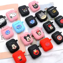 Мультяшный беспроводной Чехол для наушников для Apple AirPods, силиконовый чехол для зарядки наушников s для Airpods 2, защитный чехол