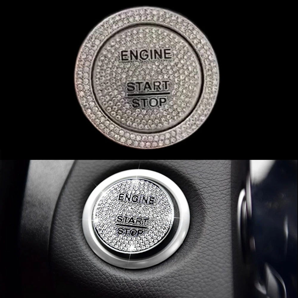 Angelguoguo Car styling For Mercedes Benz C Class W205 GLC Class Car engine start stop  Ignition button knob cover trim sticker