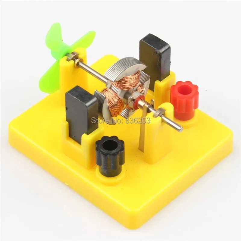 Физика научный эксперимент инструмент школьная схема постоянного тока Модель с вентилятором простой DC Электрический Мотор Модель собрать игрушки