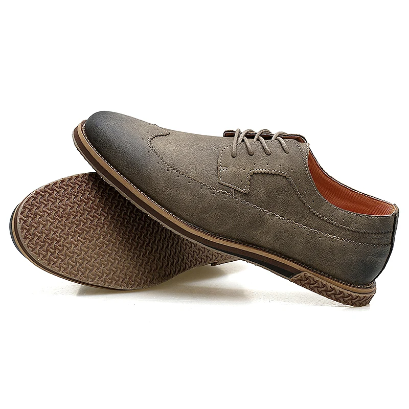 fashion suede leather men shoes elegant male footwear italian office leisure moccasins dress classic brogue oxford shoes for men (5)