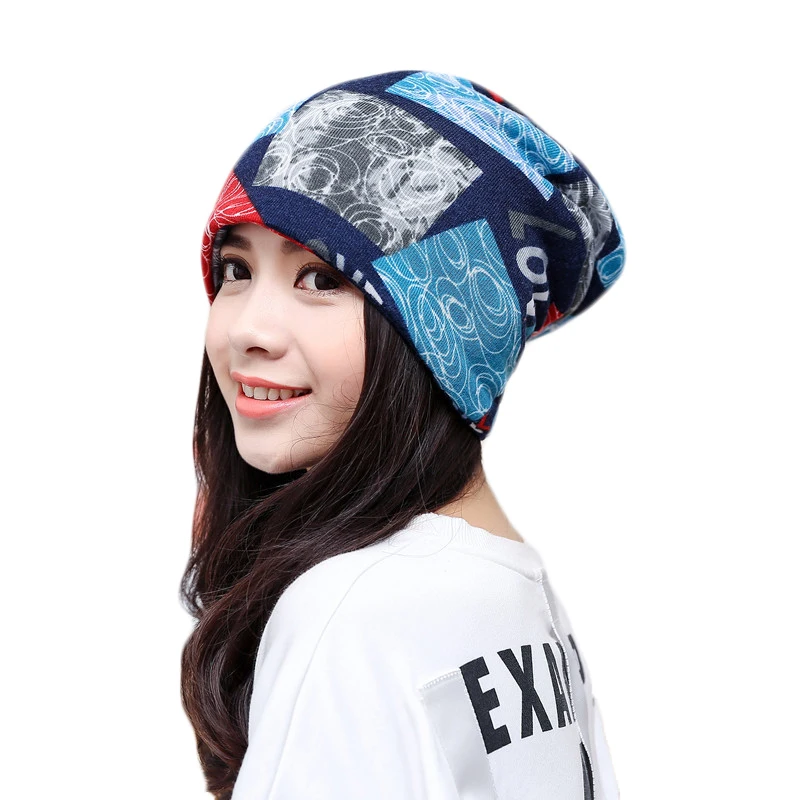 2017 Fashion Knitted Autumn Winter Hats for Women Man Warm and Thickening Skullies & Beanies Unisex Cotton Hats Female Male Cap 