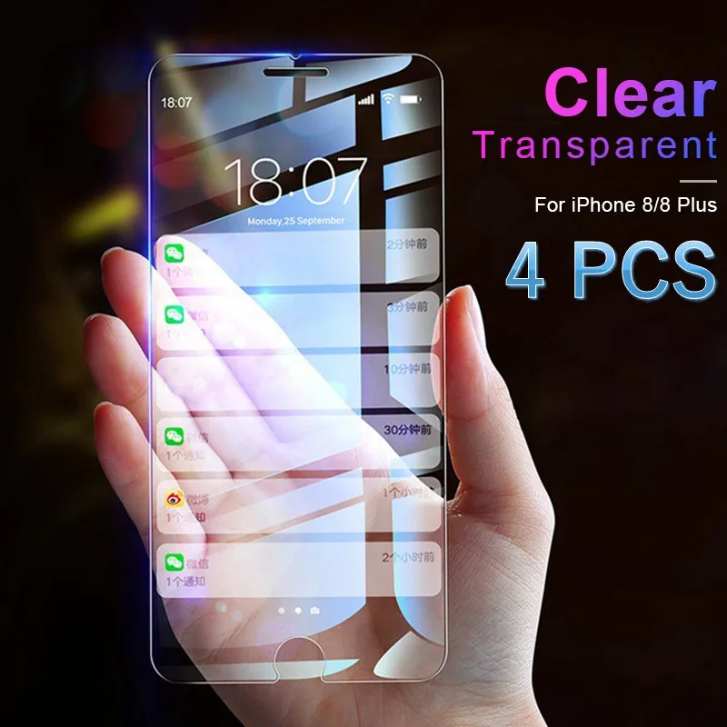 4PCS Explosion Proof Tempered Glass For iPhone 11 Pro X XR XS 12 mini MAX 8 7 6 6S Plus 5 5S SE 2020 Screen Protector Protective | Мобильные