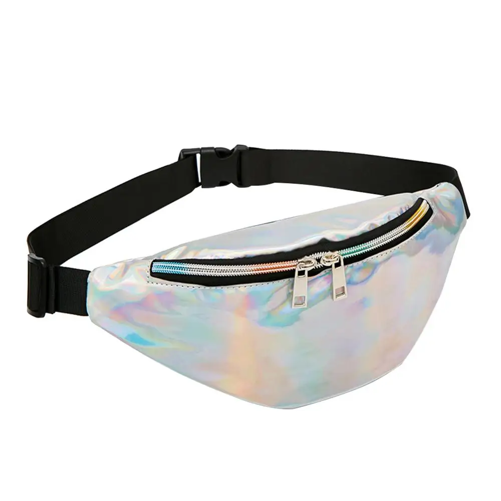 Лазерная унисекс Спортивная Сумка через плечо набедренная сумка нагрудный ремень сумка Мини Милая многоцветная модная сумка для