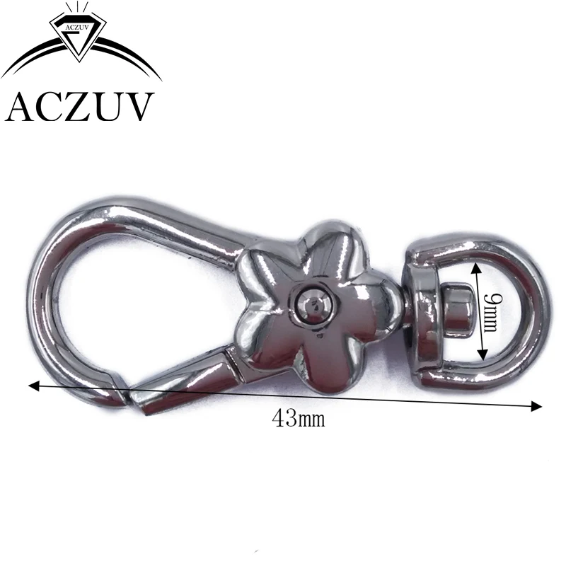 

100pcs Rhodium Plated 43mm Metal Swivel Lobster Clasp Snap Hook fit Purse Chain Keychains Handbag Buckles DIY Accessories SLC001