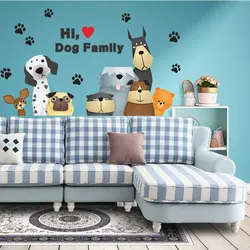 Прекрасный собак paw стены стикеры для детей номеров двери автомобиля home decor мультфильм животных стены наклейки украшения diy плакат ПВХ