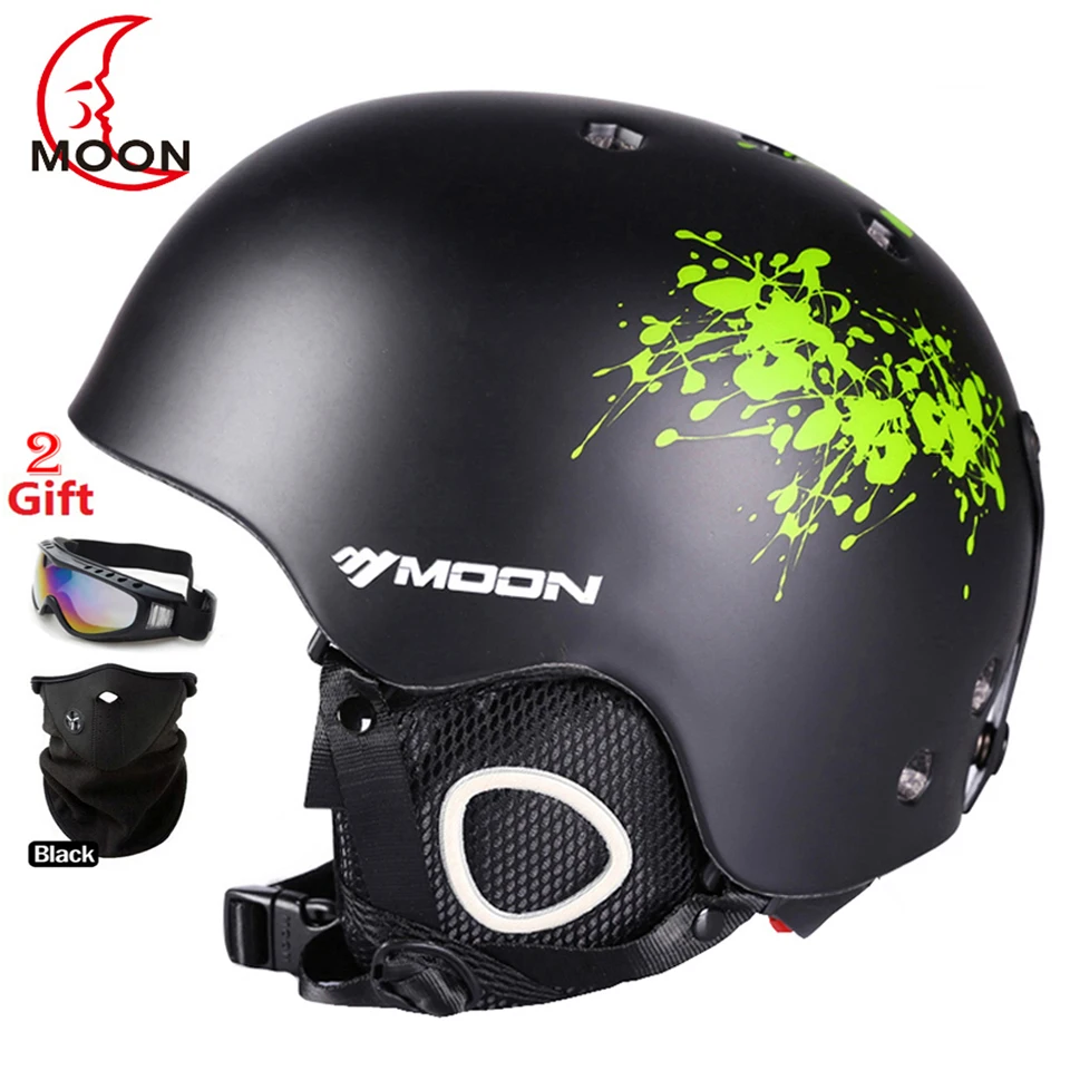 MOON Professional Ski Helmet High Quality Women Men Skiing Helmet Ultralight 368g Snowboard Skateboard Helmet 52