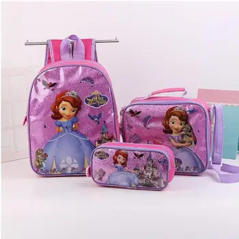 

Sofia Princess Girls Backpack School Bag With Lunch and Pencil Case Set 3 for Kids Kindergarten Preschool School Toddler Bags