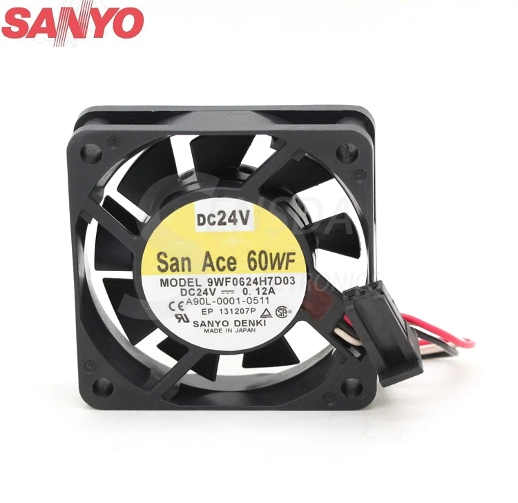 Вентилятор охлаждения для Sanyo 9WF0624H7D03 6015 24V A90L 0001 0511|cooling fan|24v cooling fancooling fan 24v |