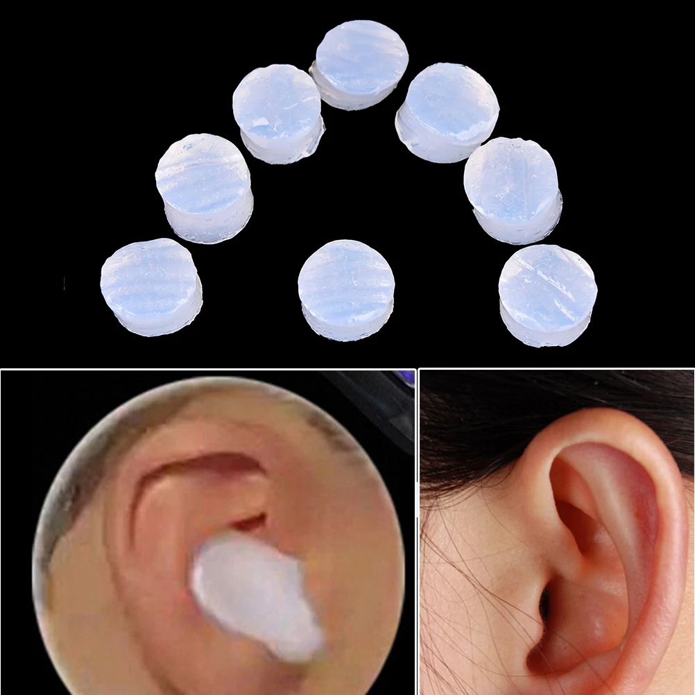 4Pcs/1box Silicone Earplug Soft Comfortable Water Swimming Silicone