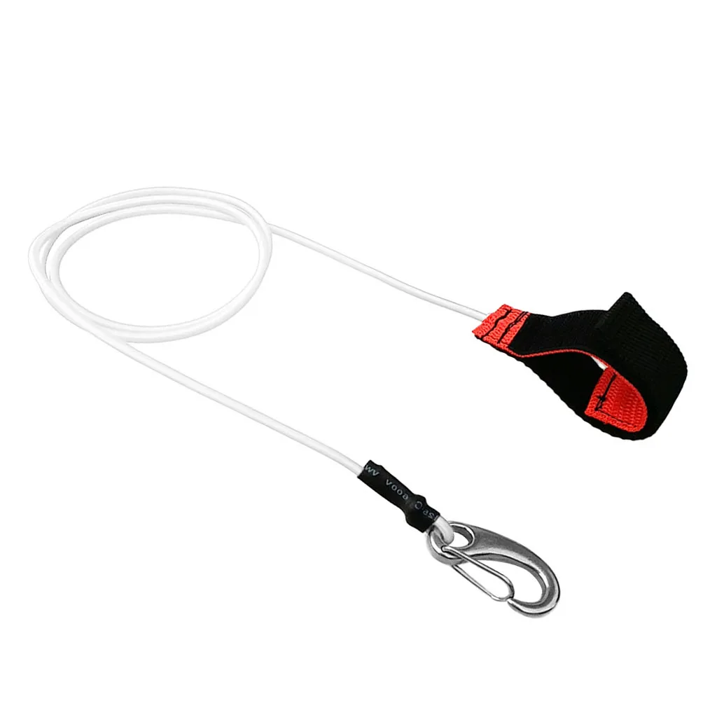 Perfeclan Kayak Canoe SUP Paddle Leash Fishing Rod Safety Lanyard Carabiner Hook Water Sports Kayaking Surfing Rowing Boat