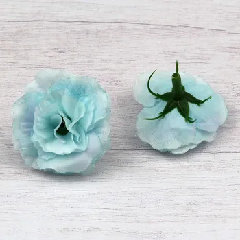 

Fake flowers heads Bulk Silk Rose Artificial Flower for Wedding Party Home Plants Decoration Cloth Hat Accessories 30pcs Blue