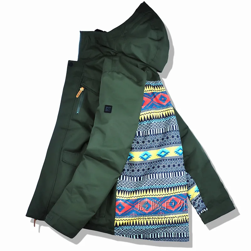 Army Green Mens Ski Jacket Winter Snowboarding Coat Winter Snow Jacket