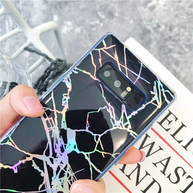 Case For iPhone X Xr Xs Max Cover Luxury Laser Marble Style Soft  (3)