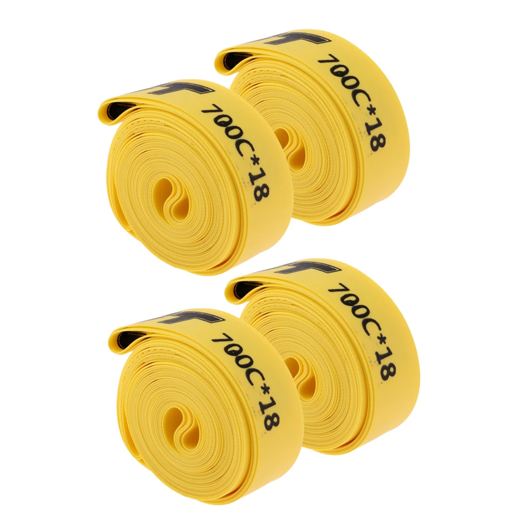 4Pcs/Set Bicycle Tire Liner Anti Puncture Protective Pad / Wheel Rim Strips Tape - for 700C Road Bike or Fixie