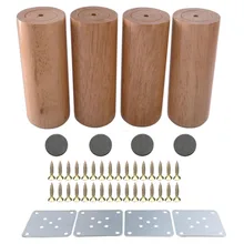 6x10 см круглый деревянный материал диван стул кровать шкаф чайный столик ТВ шкаф деревянные ножки для мебели ножки упаковка из 4