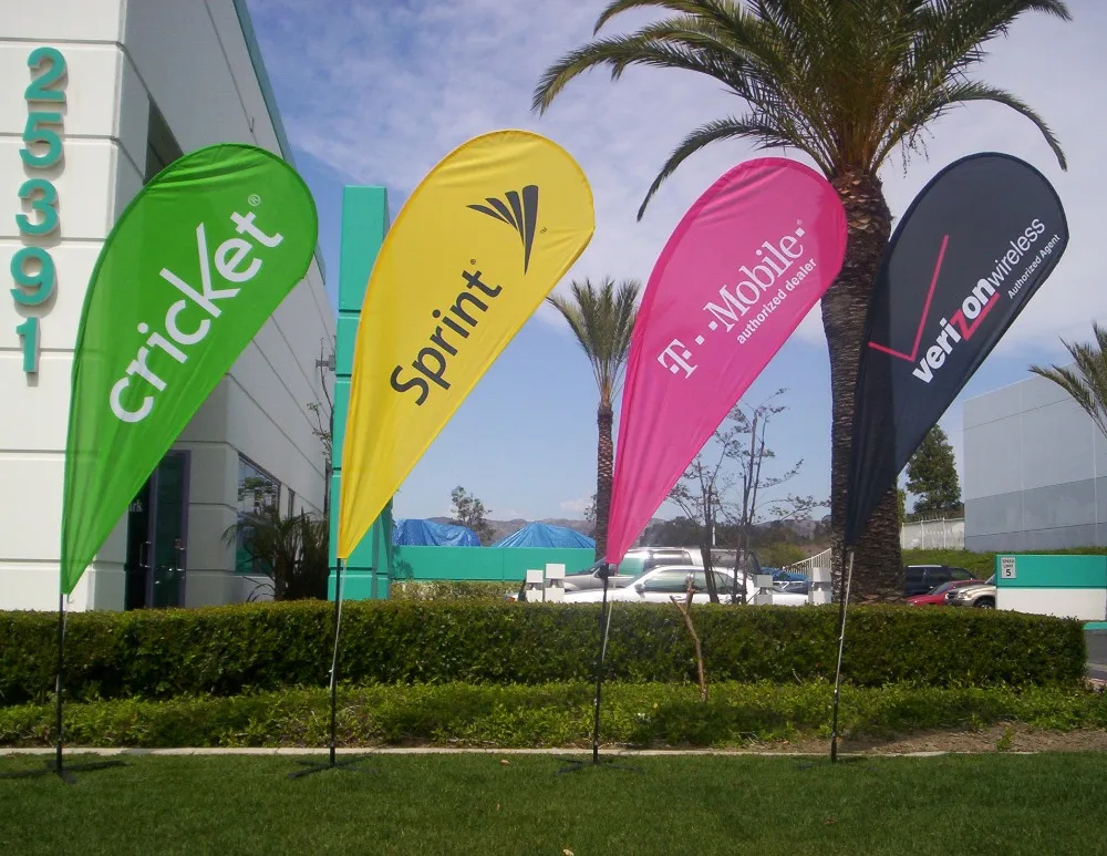 3m Custom Teardrop Flags, Outdoor Advertising Beach Banner ...