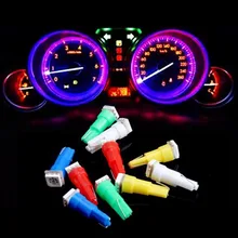 New 10pcs T5 Wedge 74 1 SMD 5050 LED Car Dashboard Instrument Panel Light