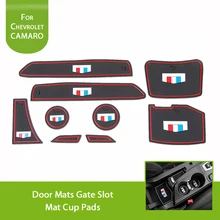 Для Chevrolet Camaro шт красный белый синий дверной паз коврики подставки противоскользящие автомобильные аксессуары для интерьера