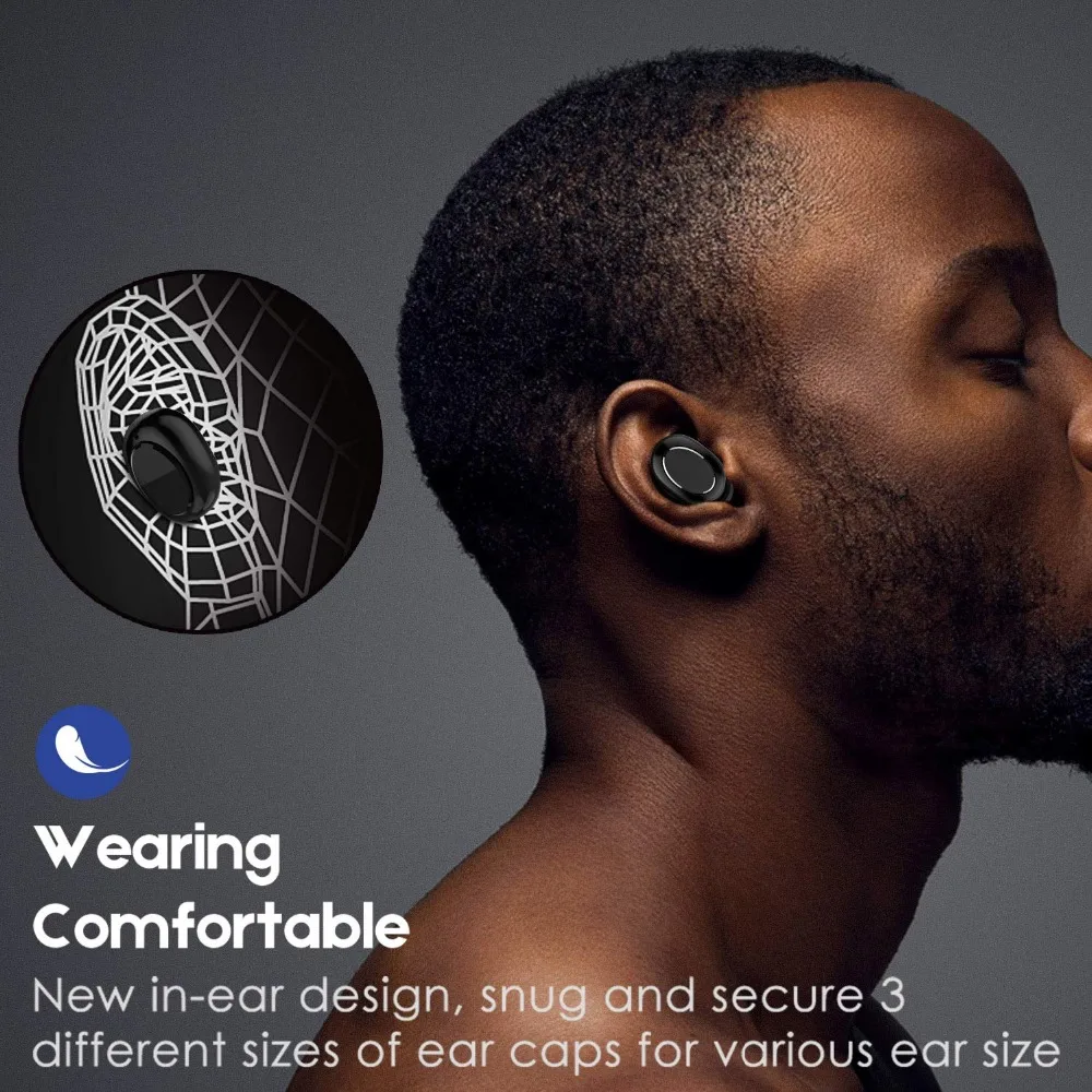

TWS Headphones Bluetooth 5.0 Earbuds Earphones Wireless Sports Earbuds Gaming Headset with Mic Built-in Microphone Headset Hot