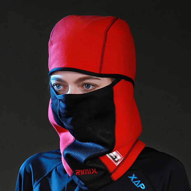 Температурный дисплей наружная ветрозащитная зимняя теплая термо флисовая маска шапка для велоспорта Лыжная дышащая Балаклава маска для лица с черепом