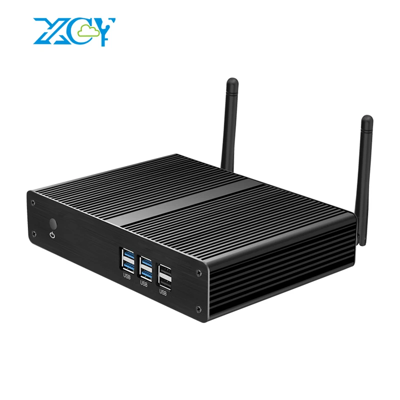 XCY Fanless Mini Desktop PC Intel Celeron 2955U Windows 10 Linux DDR3L 8GB RAM 120GB SSD 300M WiFi HDMI VGA Compact Computer PC XCY Fanless Mini Desktop PC Intel Celeron 2955U Windows 10 Linux DDR3L 8GB RAM 120GB SSD 300M WiFi HDMI VGA Compact Computer PC